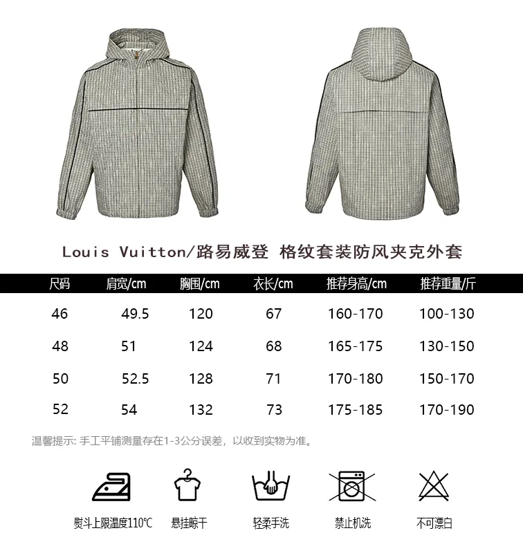 Louis Vuitton/Louis Vuitton plaid suit windproof jacket